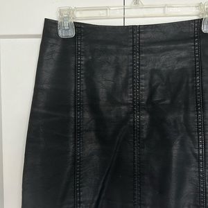 UO Leather Mini Skirt